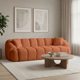 Atelier Del Sofa Octavio - Sofá de 4 plazas Rojo Teja